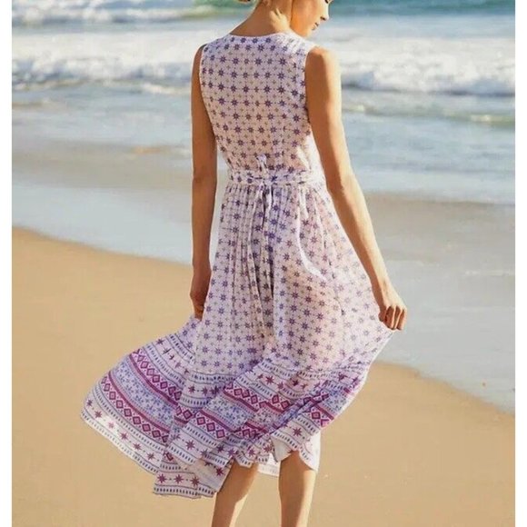 Anthropologie: Mariana Maxi Dress Anthropolgie 100% cotton Size M Ro's Garden - Picture 2 of 9